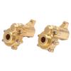 Brass Rear Axle Portal Housing Cover Set, RC Crawler Outer Portal Housing Kit, Heavy Brass Rear Drive Housing for Gen8 Scout II 1/10 RC Car with Gear Cover view 2