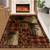 Bear Cabin Rug for Kids Room, Mountain Forest Rustic Rug 5x6, Western Wildlife Bedroom Rugs Washable & Non Slip Carpet for Home Decor view 2