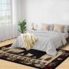 Bear Cabin Rugs for Boys Room, Retro Aztec Rustic Area Rug 4x5, Western Wildlife Outdoor Rug Washable & Non Slip Carpet for Home Decor view 4