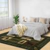 Bear Cabin Rugs for Boys Room, Retro Elk Rustic Area Rug 4x5, Western Wildlife Outdoor Rug Washable & Non Slip Carpet for Home Decor view 4