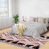 Bear Cabin Rug for Kids Room, Aztecs Rustic Rug 5x6, Western Wildlife Bedroom Rugs Washable & Non Slip Carpet for Home Decor view 4