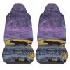 GENTERUN Cat in the Night Sky Car Seat Covers Set of 2 Universal Fit Polyester Stretch Seat Protectors for Car SUV Truck Easy Install Washable view 2