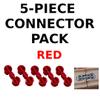 3DEXL *RED* Male Male Track Connectors (5-Pack) for Brio Bigjigs IKEA Wooden Toy Train view 2