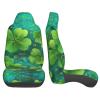 GENTERUN Four Leaf Clover Art Car Seat Covers Set of 2 Universal Fit Polyester Stretch Seat Protectors for Car SUV Truck Easy Install Washable view 4