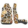 GENTERUN Leopard Print Car Seat Covers Set of 2 Universal Fit Polyester Stretch Seat Protectors for Car SUV Truck Easy Install Washable view 4