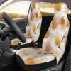 GENTERUN Daisy Flowers Car Seat Covers Set of 2 Universal Fit Polyester Stretch Seat Protectors for Car SUV Truck Easy Install Washable view 3