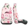 GENTERUN Pink Flamingo Pattern Car Seat Covers Set of 2 Universal Fit Polyester Stretch Seat Protectors for Car SUV Truck Easy Install Washable view 4