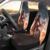 GENTERUN Motocross Car Seat Covers Set of 2 Universal Fit Polyester Stretch Seat Protectors for Car SUV Truck Easy Install Washable view 3