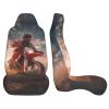 GENTERUN Motocross Car Seat Covers Set of 2 Universal Fit Polyester Stretch Seat Protectors for Car SUV Truck Easy Install Washable view 4