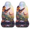 GENTERUN Elegant Butterfly Garden Car Seat Covers Set of 2 Universal Fit Polyester Stretch Seat Protectors for Car SUV Truck Easy Install Washable view 2