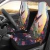 GENTERUN Elegant Butterfly Garden Car Seat Covers Set of 2 Universal Fit Polyester Stretch Seat Protectors for Car SUV Truck Easy Install Washable view 3