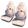 GENTERUN Cute Cockatiel Car Seat Covers Set of 2 Universal Fit Polyester Stretch Seat Protectors for Car SUV Truck Easy Install Washable view 1