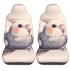 GENTERUN Cute Cockatiel Car Seat Covers Set of 2 Universal Fit Polyester Stretch Seat Protectors for Car SUV Truck Easy Install Washable view 2