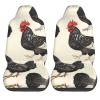 GENTERUN Animal Art Chicken Painting Car Seat Covers Set of 2 Universal Fit Polyester Stretch Seat Protectors for Car SUV Truck Easy Install Washable view 2