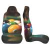 GENTERUN Color Billiards Car Seat Covers Set of 2 Universal Fit Polyester Stretch Seat Protectors for Car SUV Truck Easy Install Washable view 4