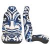 GENTERUN Blue Polynesian Maori Tribal Pattern Car Seat Covers Set of 2 Universal Fit Polyester Stretch Seat Protectors for Car SUV Truck Easy Install Washable view 4