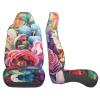 GENTERUN Beautiful Flowers Car Seat Covers Set of 2 Universal Fit Polyester Stretch Seat Protectors for Car SUV Truck Easy Install Washable view 3