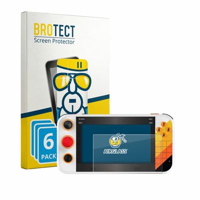 brotect Glass Screen Protector Film Compatible with My Arcade Atari Gamestation Go Portable (6 Pack)-Foil Protection [Scratch Resistant, High Clarity]