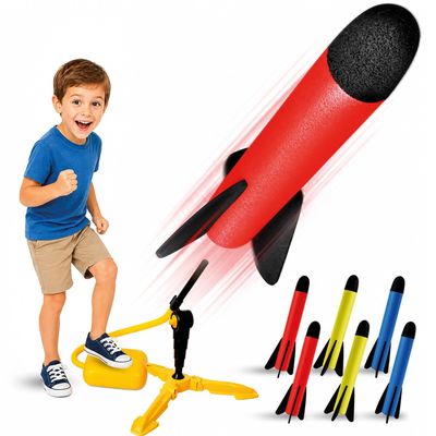 Rocket Launcher for Kids - Outdoor Toys for Kids Ages 4-8 Years - 3 4 5 6 7 Year Old Boy Birthday Gift - Rockets Kids Toys for Boys & Girls - 3 Year Old Gifts - Outside Fun Toddler Toys 3-5