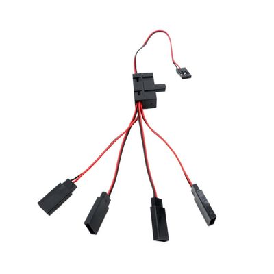2/3/4-Way On/Off Controller Switch RC Servo Wire Splitter for 1/10 Scale RC Crawler, Off-Road, and Tram Models(1 to 4)