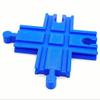 3DEXL Blue 4-Way Track for Brio Lillabo Bigjigs IKEA Toy Wooden Train Tracks view 1