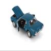 Showcasts 1964 1/2 Ford Mustang Coupe 22451-1/24 Scale Diecast Model Car (Turquoise Blue) view 4