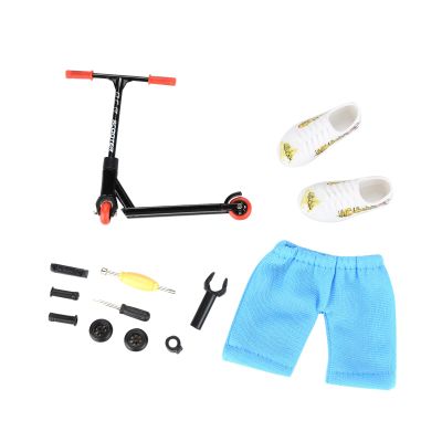 DBEIXIWEI Mini Finger Scooter with Mini Scooters, Finger Pants Shoes,Disassembly and Assembly Kit for Fingertip Movement Party Favors Skateboarder