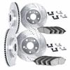 KarParts360 Rotor Set | Cast Iron | Silver | Vented Rotor | Excluded Calipers | Drilled and Slotted view 2