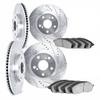 KarParts360 Rotor Set | Cast Iron | Silver | Vented Rotor | Excluded Calipers | Drilled and Slotted view 3