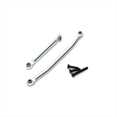 Adjustable Pull Rod for FMS 1/24 XQ for FCX24 Metal Upgrade Replacement Front Axle Steering Servo Rod Remote Control Car Parts Accessorie(Silver)