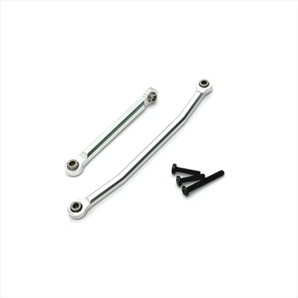 Adjustable Pull Rod for FMS 1/24 XQ for FCX24 Metal Upgrade Replacement Front Axle Steering Servo Rod Remote Control Car Parts Accessorie(Silver)