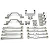 Adjustable Pull Rod for WPL C64 C64-1 1/16 Metal Chassis Link Rod Pull Mount Shock Servo Bracket Set RC Car Upgrade Parts Accessories(Silver) view 1