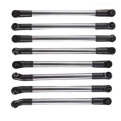 Adjustable Pull Rod for Axial 1/10 for SCX10 90027 D90 D110 CC01 TF2 for MST 8Pcs Metal Link Rod Pull Wheelbase RC Crawler Car Parts