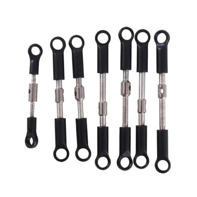 Adjustable Pull Rod for Wltoys 144001 144010 124016 124017 124019 7Pcs Front Rear Tie Rod Linkage Servo Link Set RC Car Spare Parts
