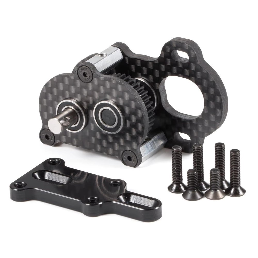 RC Upgrades for LCG 1/10 48P 29g Ultra Light Portal Transmission Black Carbon Tiny Gearbox Chassis Comp Builds