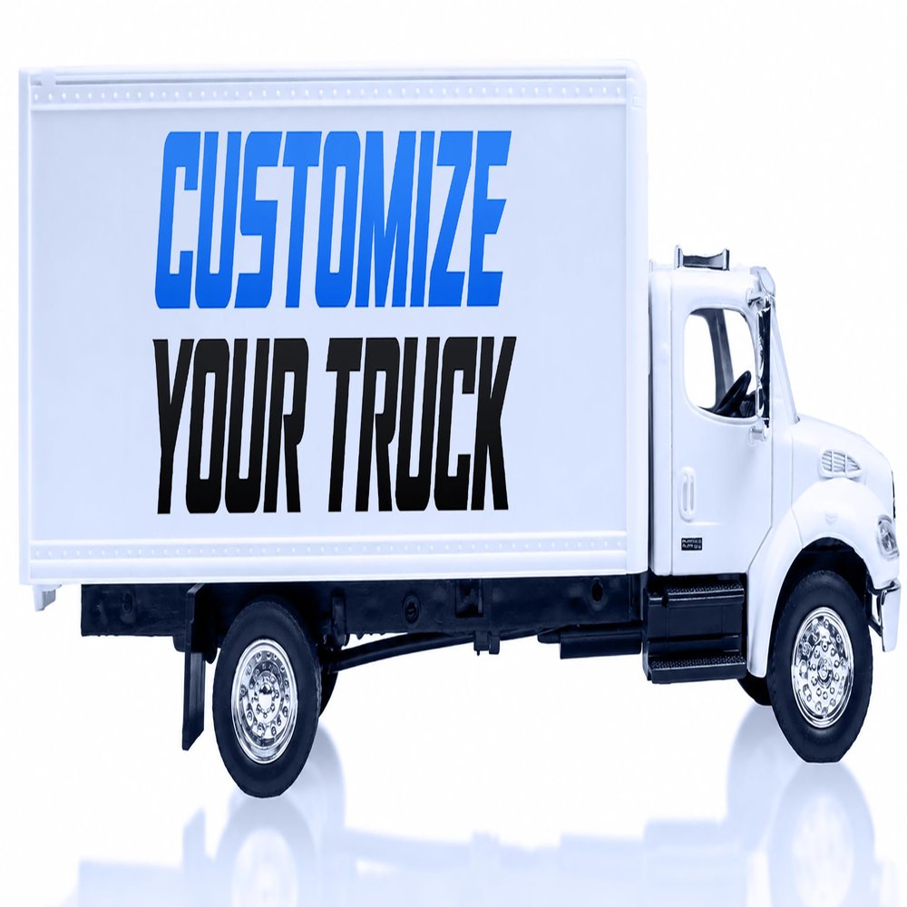 Custom Diecast Toy with Trailer 1:43 Scale Personalized Replica Peterbilt Semi Truck, White Long Hauler, Custom Branding & Promotional 18 Wheeler Toy