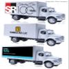 Custom Diecast Toy with Trailer 1:43 Scale Personalized Replica Peterbilt Semi Truck, White Long Hauler, Custom Branding & Promotional 18 Wheeler Toy view 2