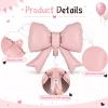 40 Inch Black Numbers 0-9 with Pink Bow Balloon for Birthday Decorations view 3
