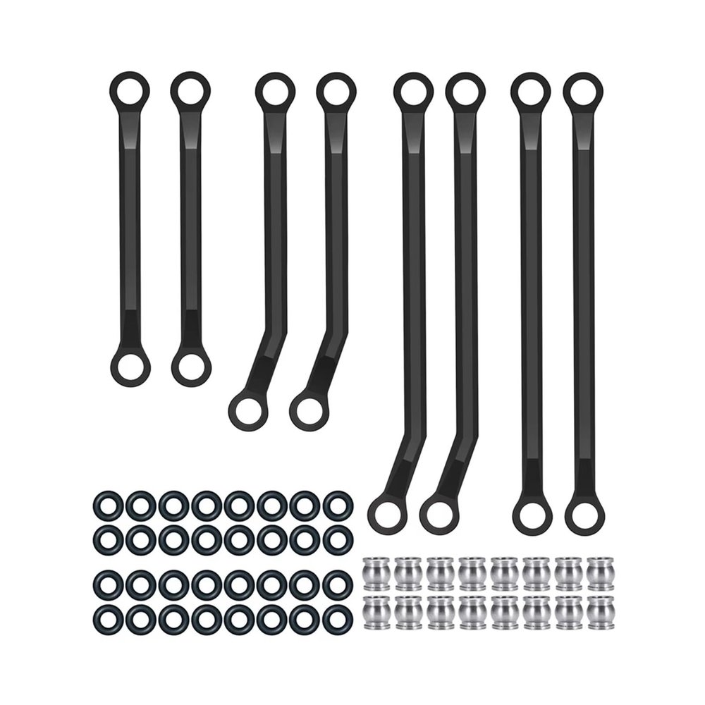 Adjustable Pull Rod for TRX4M K10 1/18 Metal Chassis Links Linkage High Trail RC Crawler Car Upgrade Modifications Parts Accessories(Black)