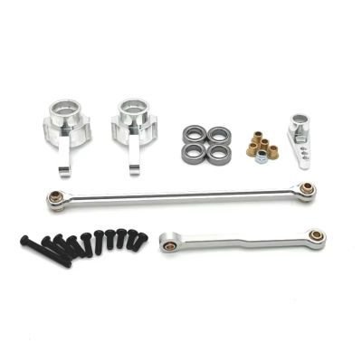 Adjustable Pull Rod for MN82 for MN78 D90 D91 D96 for MN98 99S OP Metal Steering Cup and Rod Upgrade Parts Kit Rc Model Crawler Car Truck for Buggy(Silver)