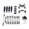 Adjustable Pull Rod for WPL C14 C24 B14 B24 for HengLong for JJRC for FeiYu Upgrade Metal Hydraulic Shock Absorber Tie Rod Servo Holder RC Car Parts(Black) view 1