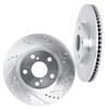 KarParts360 For Mercury Sable 1994-2000 Rotor Set Front | Cast Iron | Silver | Vented Rotor | Excluded Calipers | Drilled and Slotted view 4