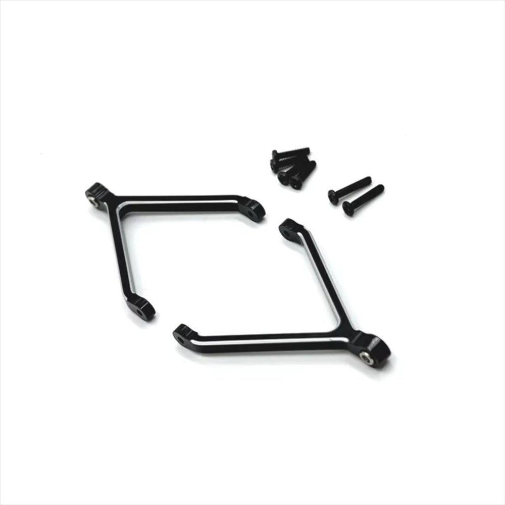 Adjustable Pull Rod for FMS for Xiaoqi for FCX24 1/24 Metal Upgrading and Refitting CNC Process Chassis Fixed Upper Link RC Car Parts(Black)