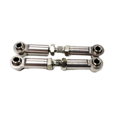 Adjustable Pull Rod for MJX 1/14 14209 14210 for Hyper Go RCGF Upgrade Metal Steering Rod Link 25T Servo Arm Spare Part Accessories(Silver)