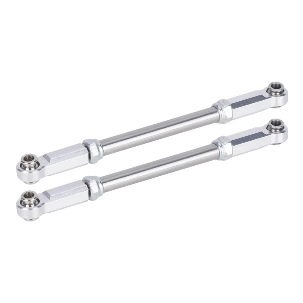 Adjustable Pull Rod for Traxxas for Slash 4x4 4WD Aluminum Adjustable Steering Links Rod Remote Control Car Upgrade Parts Accessories(Silver)