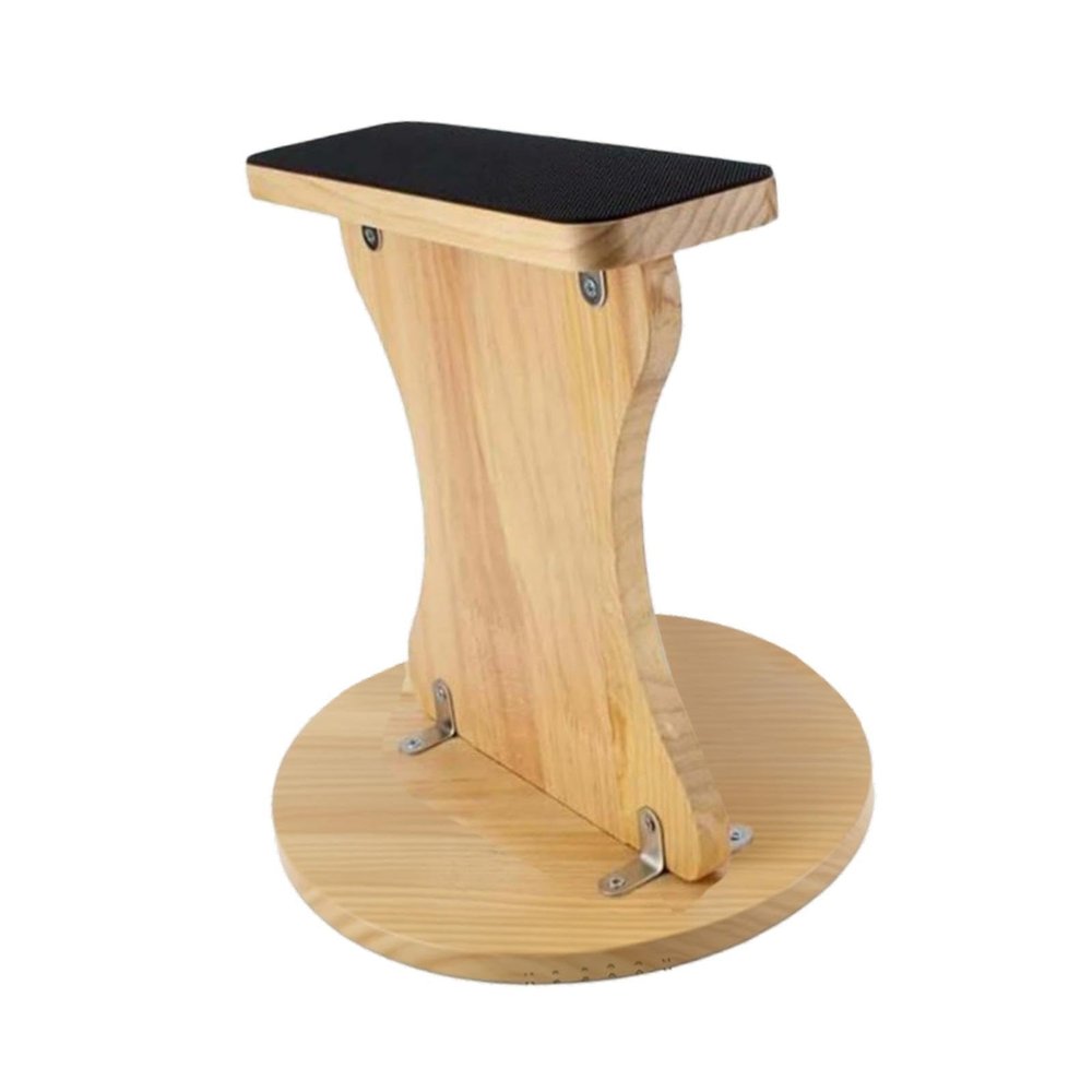 Balance Board Cheerleading Flyer Stand 31.5cm/12.4in Wood Core Strength Training Balance Trainer for Flexibility, Coordination, Gymnastics, Sports, Home Practice