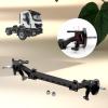 1/14 RC Unpowered Front Axle Aluminum Simulation Axles Spare Model Truck Trailer Part Caster Wheel 17.9cmx2.8cm Black view 3