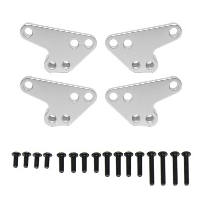 RC Spare Part Compatible with Traxxas for MAXX for WideMaxx 1/10 Parts Accessories Metal Front and Rear Shock Absorber Lower Mount Bracket(White)