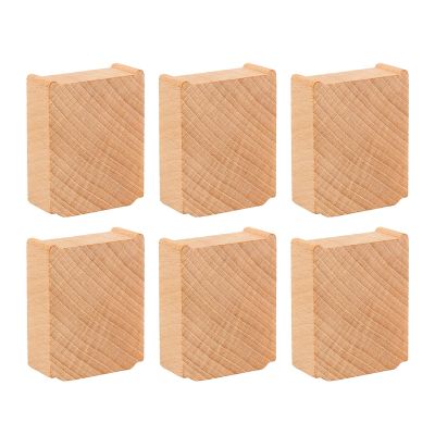 Train Track Support Blocks 6 Pcs Wooden Bridge Piers for Wooden Railway, Hand Eye Coordination Toy for Boys Girls, Creative Imagination Building Accessories