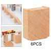 Train Track Support Blocks 6 Pcs Wooden Bridge Piers for Wooden Railway, Hand Eye Coordination Toy for Boys Girls, Creative Imagination Building Accessories view 3